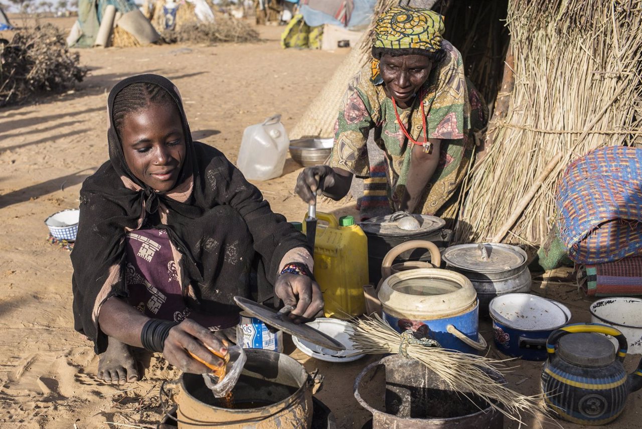 Desplazados cerca de Gueskerou, en Diffa (Níger)