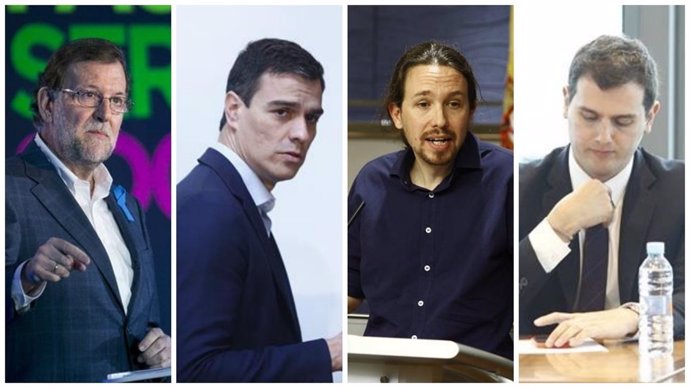 Rajoy, Sánchez, Iglesias y Rivera