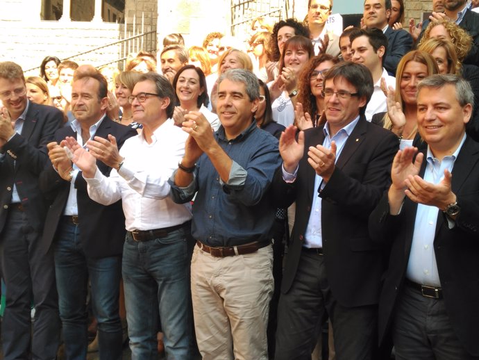 Miquel Calçada, Artur Mas, Francesc Homa y Carles Puigdemont