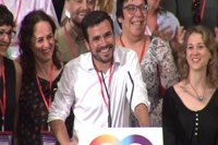 Garzón alaba el acuerdo con Podemos y defiende el futuro de IU como organización en su primer discurso como líder
