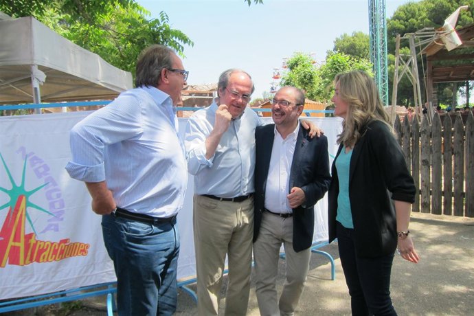 Gabilondo con Javier Lambán en Zaragoza