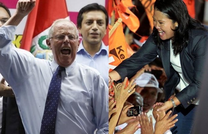 Pedro Pablo Kuczynski y Keiko Fujimori