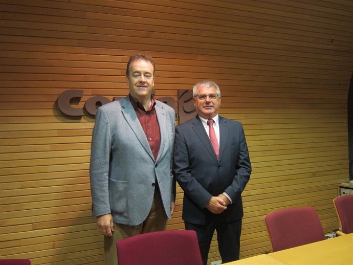 El presidente de Confaes, junto a Vicente González, de Vasbe