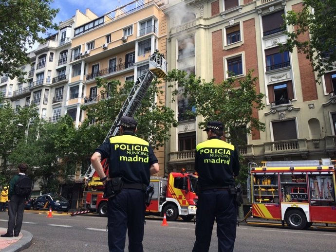 Incendio en la calle General Martínez Campos