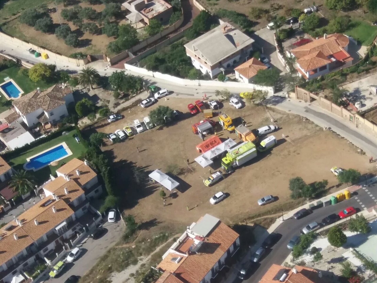 Simulacro de Infoca en Mijas (Málaga)