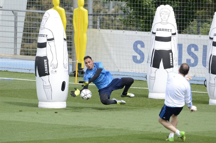 Keylor Navas en un entrenamiento
