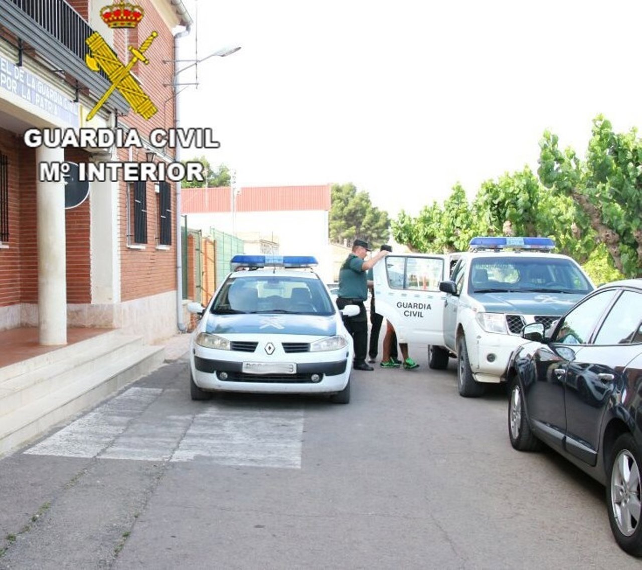 Momento de la detención de los presuntos autores de la detención ilegal