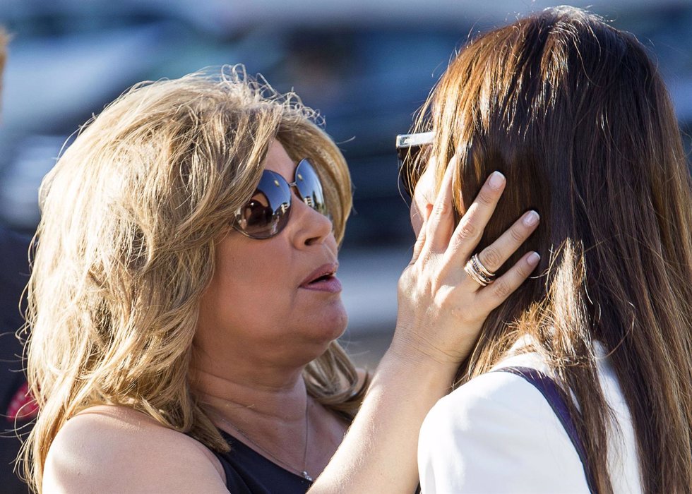 Terelu Campos en el funeral de David Reyes/ Rodrigo Mena Ruiz @rodrigomenaru