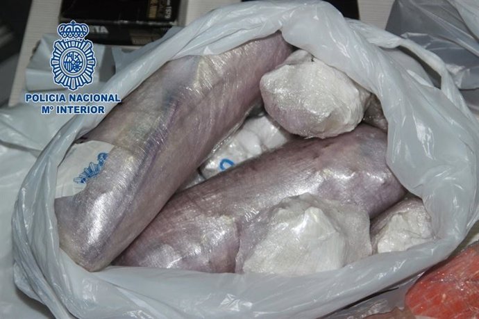 Imagen de la droga intervenida en la primera fase de la operación