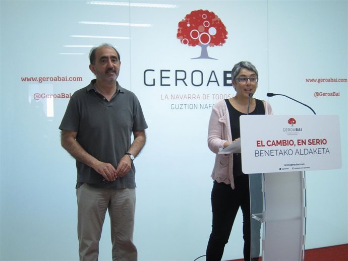 Daniel Innerarity y Anika Luján, candidatos de Geroa Bai.
