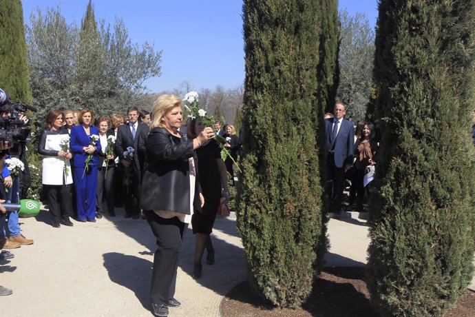 Ángeles Pedraza en el Bosque del Recuerdo por el 11M