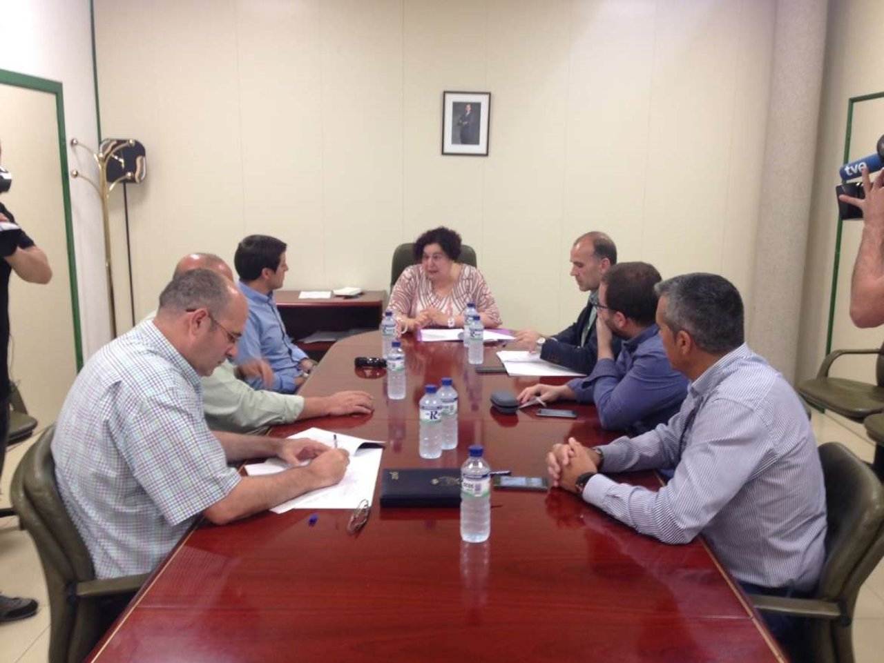 Reunión de Begoña García con regantes del Zújar