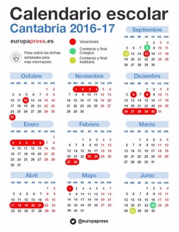 Calendario escolar de Cantabria