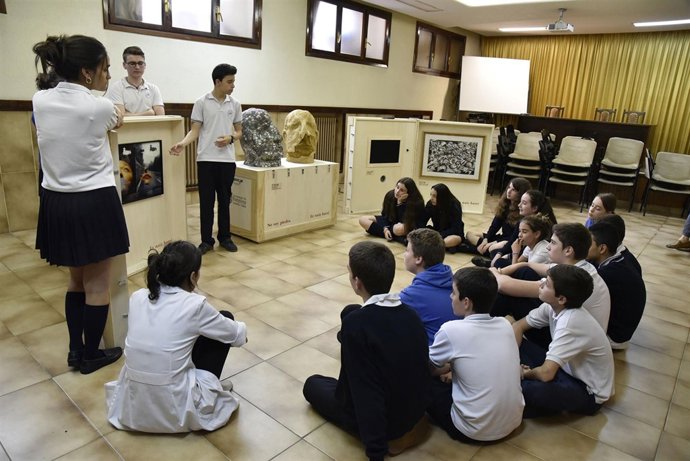 Alumnos de Pamplona, en un programa sobre arte contemporáneo.