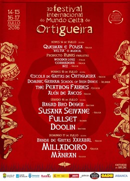 Cartel de la 32 edición de Ortigueira en 2016