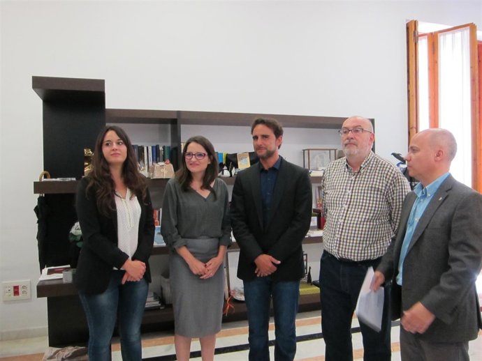 Falciani con Oltra y Alcaraz