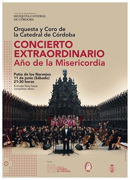 Cartel del concierto en el Patio de los Naranjos