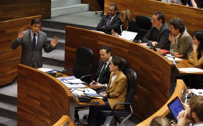 Javier Fernández en el Pleno. 