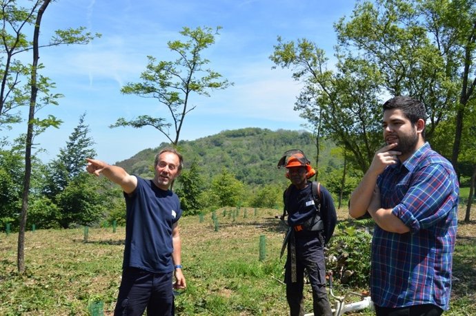 Rubén Rosón, a la derecha