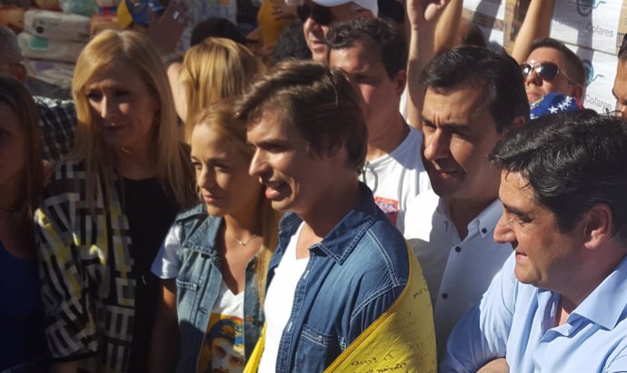 Cifuentes, Tintori, Baute y Martínez-Maillo, durante la recogida en Sol