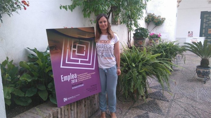 Guijarro durante la presentación del programa Emplea