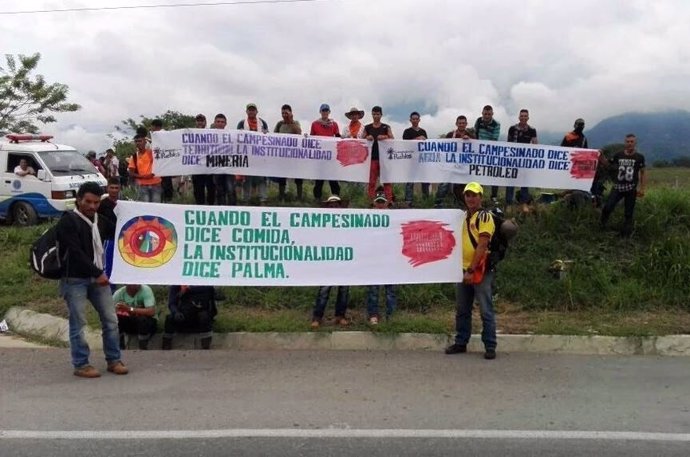 Movilización Nacional en Colombia Campesinos