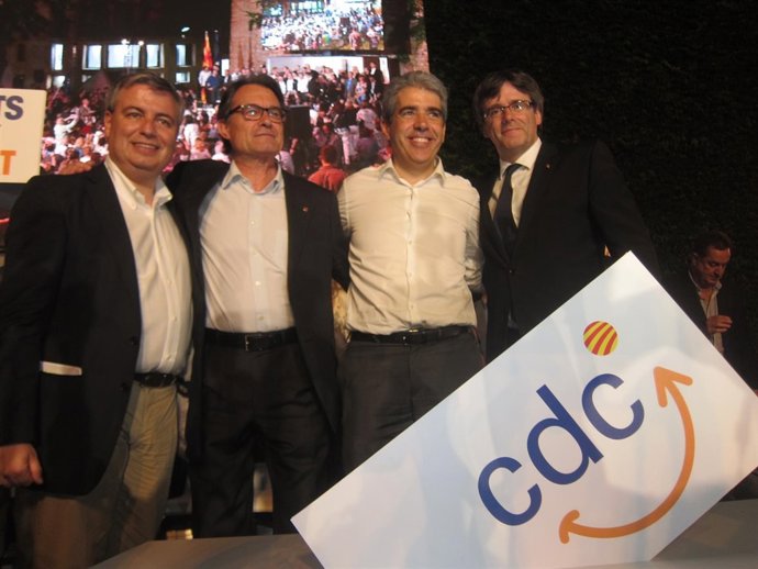 Jordi Xuclà, Artur Mas, Francesc Homs y Carles Puigdemont, CDC