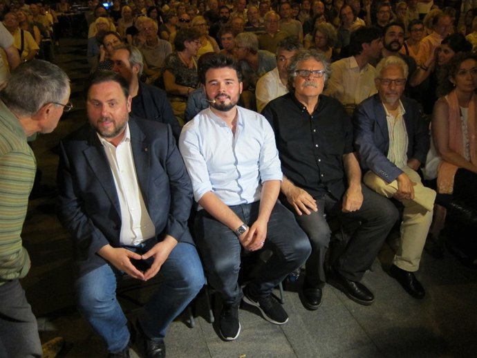 Oriol Junqueras, Gabriel Rufián, Joan Tardà y Santiago Vidal, ERC