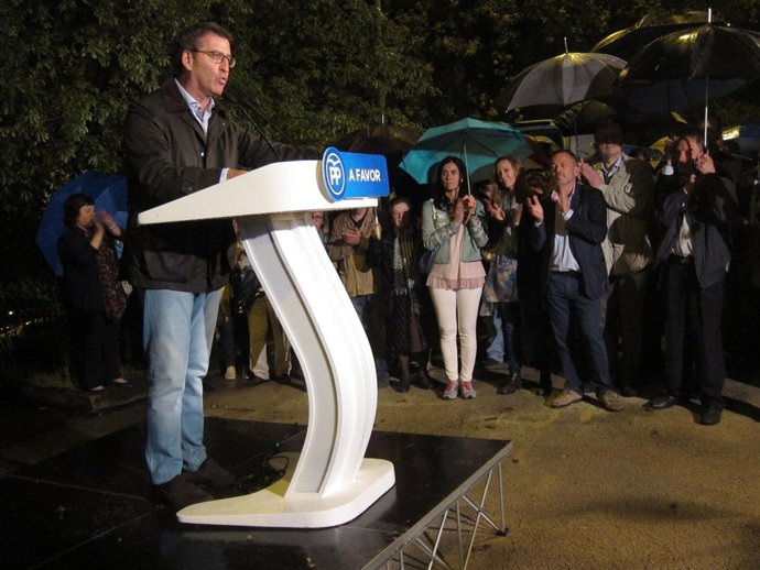 Feijóo, en la apertura de campaña