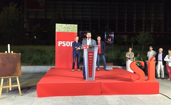 Luis Tudanca en la apertura de campaña del PSOE de Castilla y León