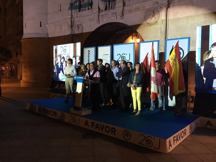 Juan Vicente Herrera en el acto de apertura de campaña del PP de Castilla y León
