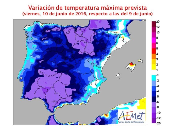 Descenso de temperaturas este viernes en la Comunitat