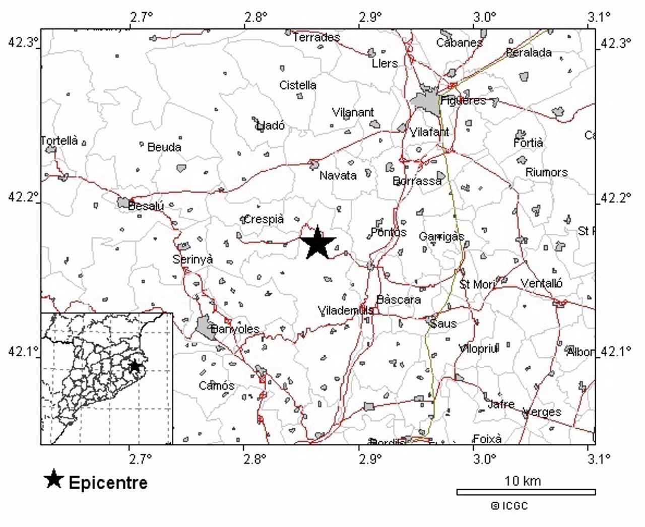 Un terremoto de 3,5 grados sacude El Pla de l'Estany (Girona)
