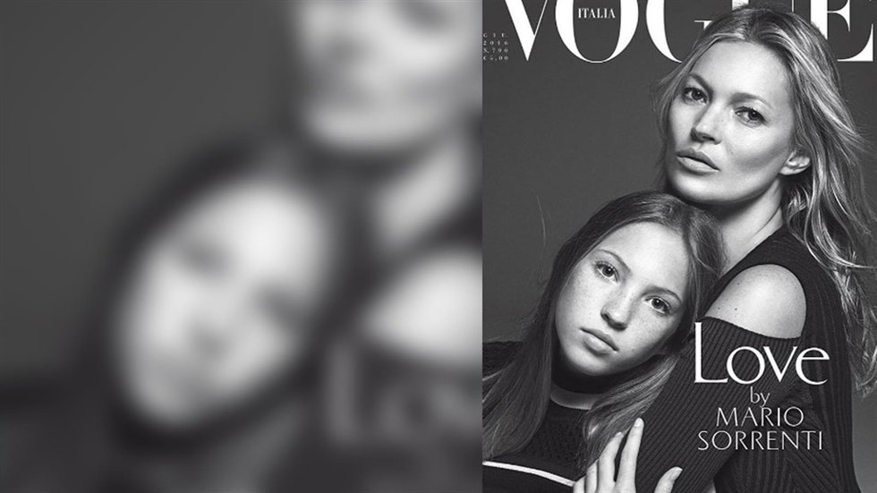 Kate Moss en la portada de Vogue Italia con su hija Lila Grace