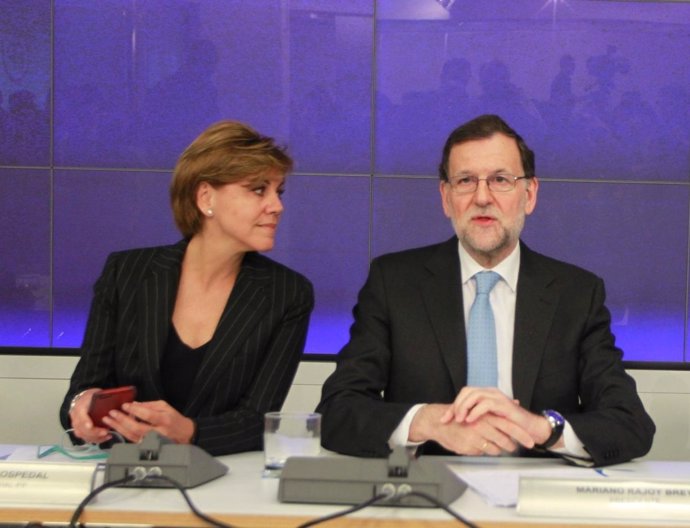 María Dolores de Cospedal y Mariano Rajoy