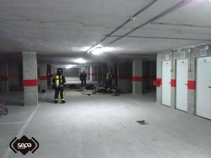 Incendio urbano en Avilés