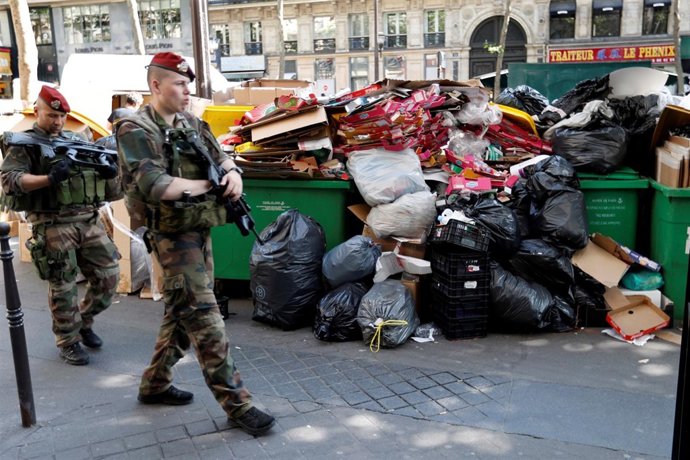 Huelga basura París Eurocopa