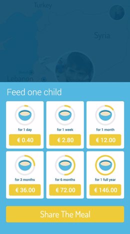 ShareTheMeal, la aplicación del PMA para alimentar a niños sirios refugiados
