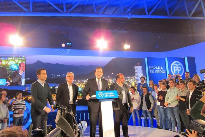 Mariano Rajoy en un acto en Murcia