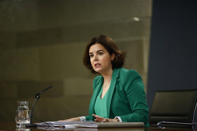 Rueda de prensa de Soraya Sáenz de Santamaría tras el Consejo de Ministros