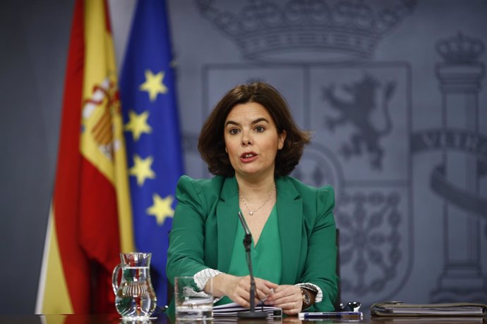 Rueda de prensa de Soraya Sáenz de Santamaría tras el Consejo de Ministros