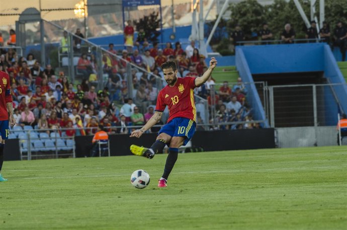 Cesc Fabregas en el partido de España - Georgia