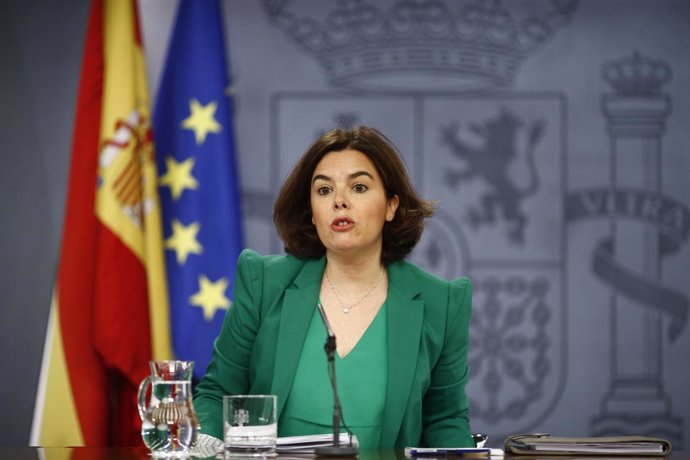 Rueda de prensa de Soraya Sáenz de Santamaría tras el Consejo de Ministros