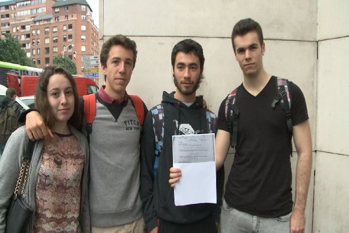 Alumnos vasco se quejan del examen de selectividad