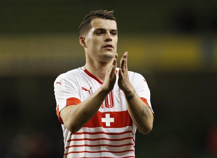 Xhaka, jugador de la selección de Suiza