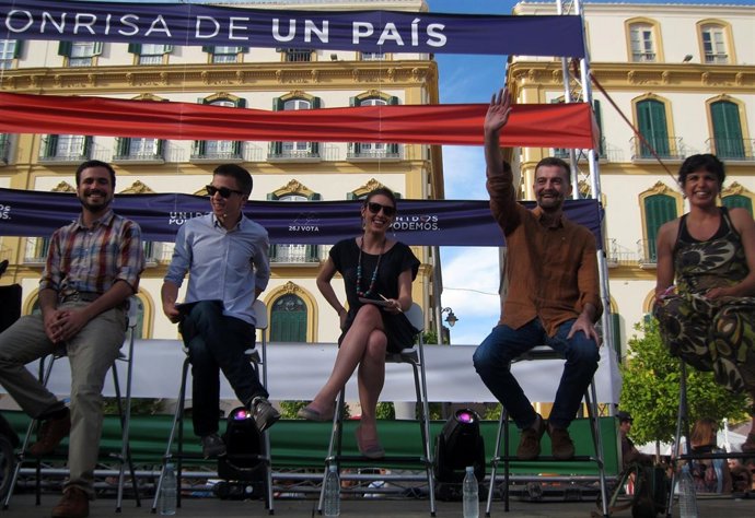 Mitin de Unidos Podemos en Málaga con Alberto Garzón y Íñigo Errejón 