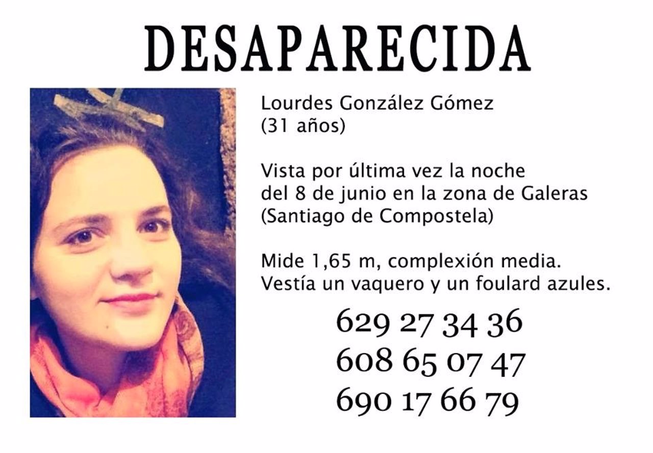 Imagen de la joven desaparecida en Santiago