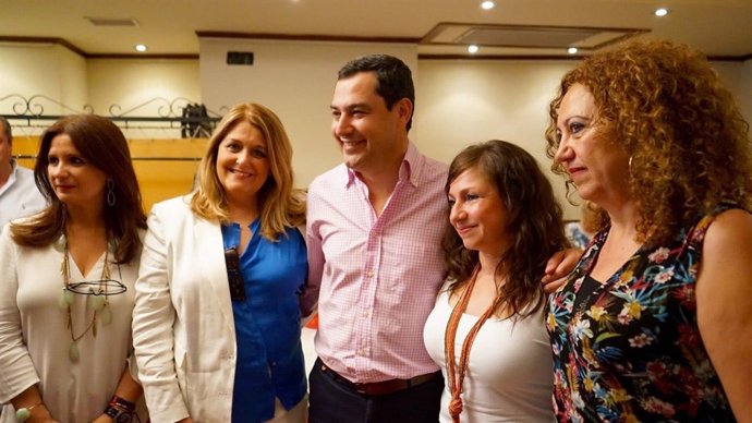 El presidente del PP-A, Juanma Moreno, en Linares (Jaén)