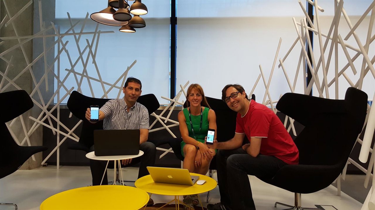 De izda a dcha, los protagonistas: Ricardo, Nerea, Luis Ángel.