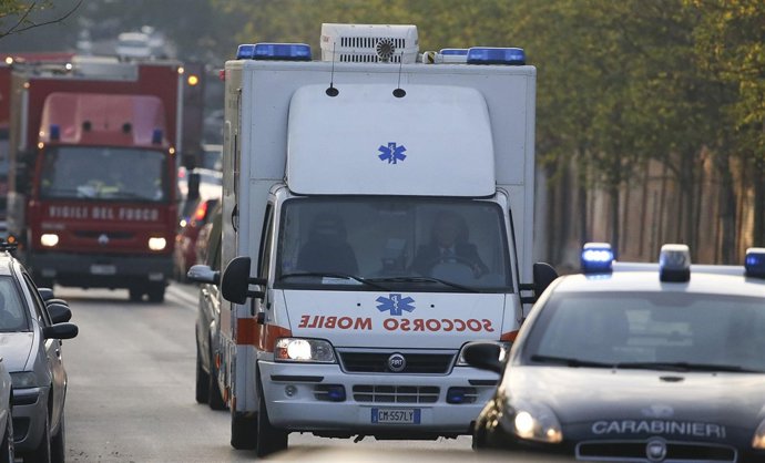 Una ambulancia en Italia